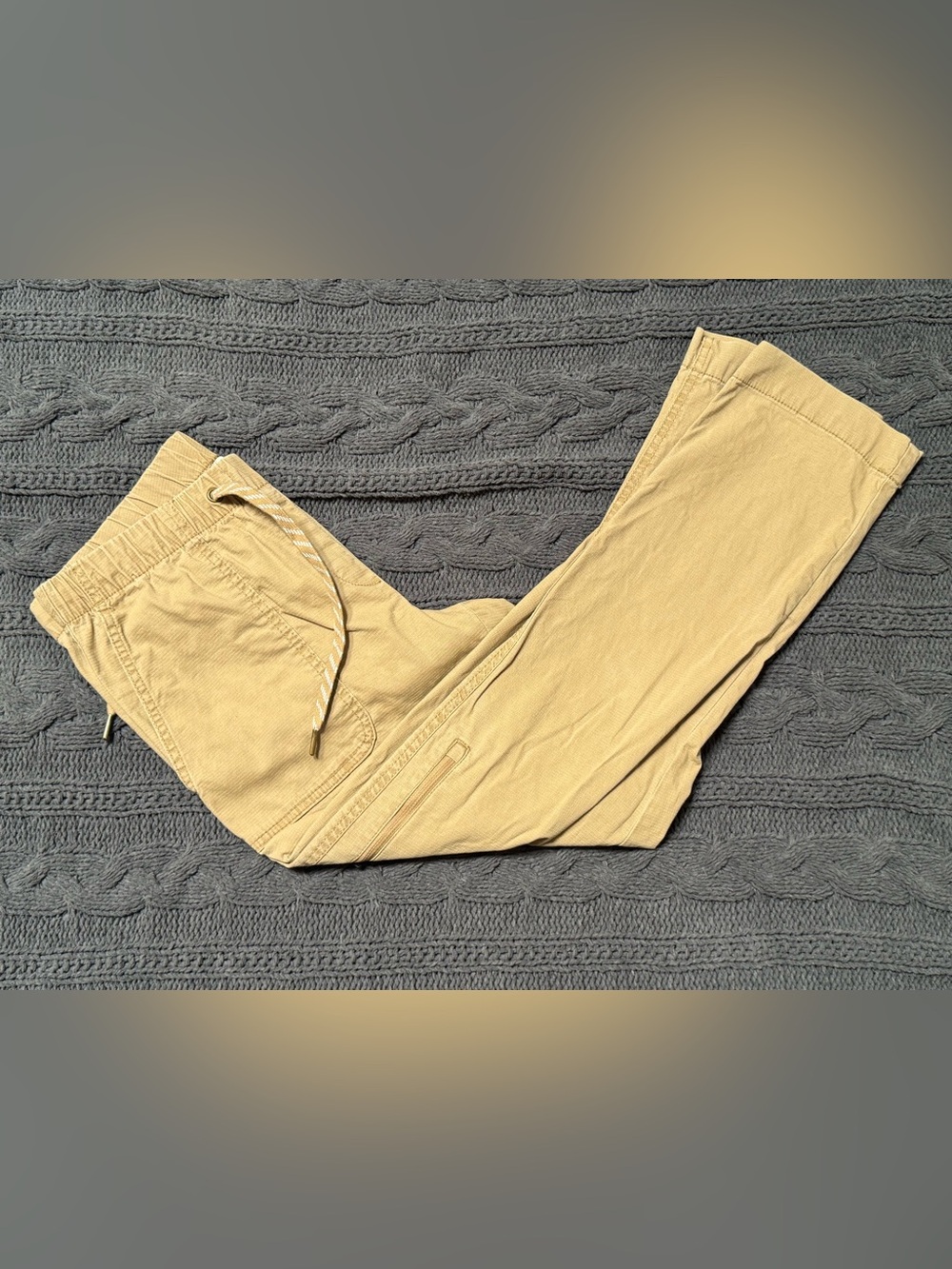 Natural Reflections Tan Drawstring Pants, Women, Medium
